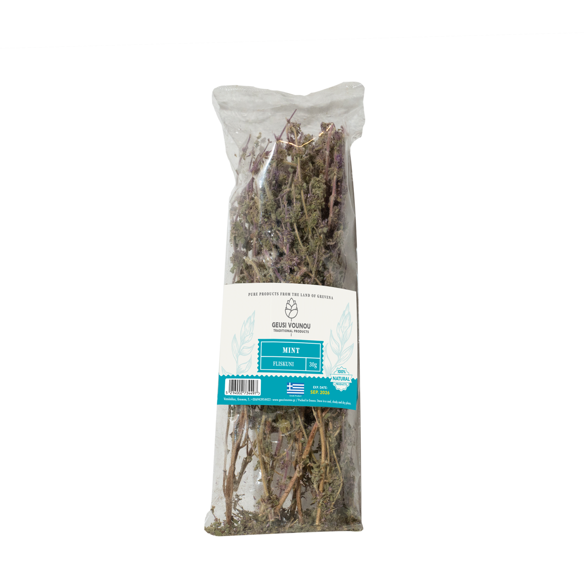 Whole Dried Mint from Greece, 100% natural, 30g (by Geusi Vounou) <br> Out of Stock <br> Available Fall 2024