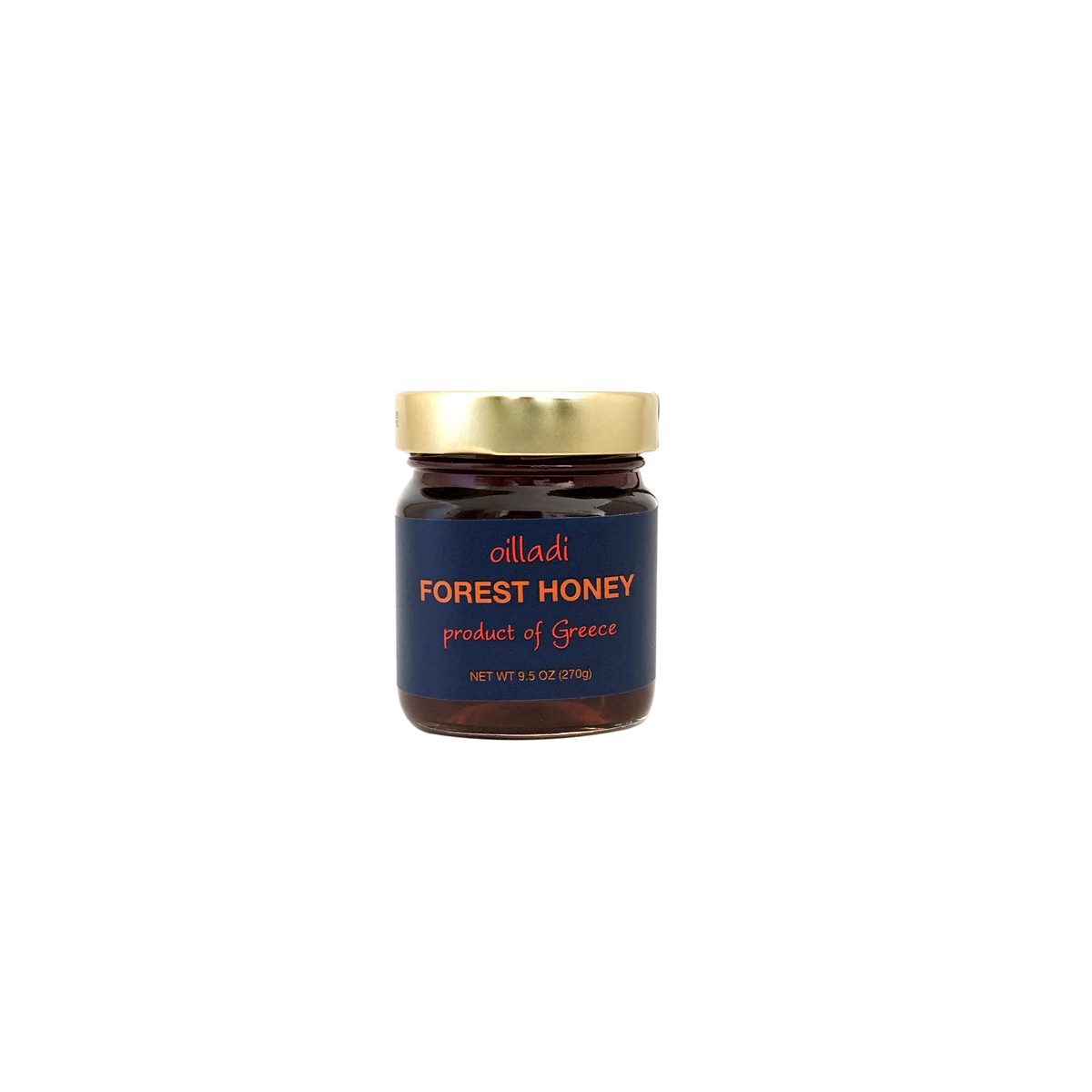 Front of Oilladi forest honey jar