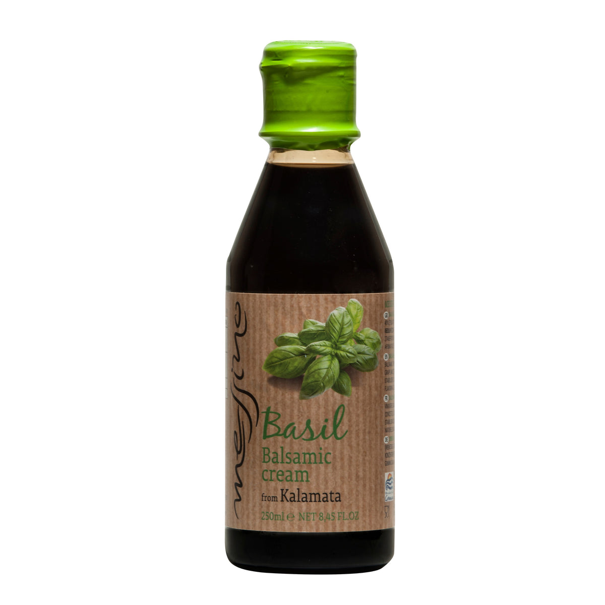 Messino Basil Balsamic Glaze, 250ml | Herb Balsamic Reduction, Fresh & Aromatic