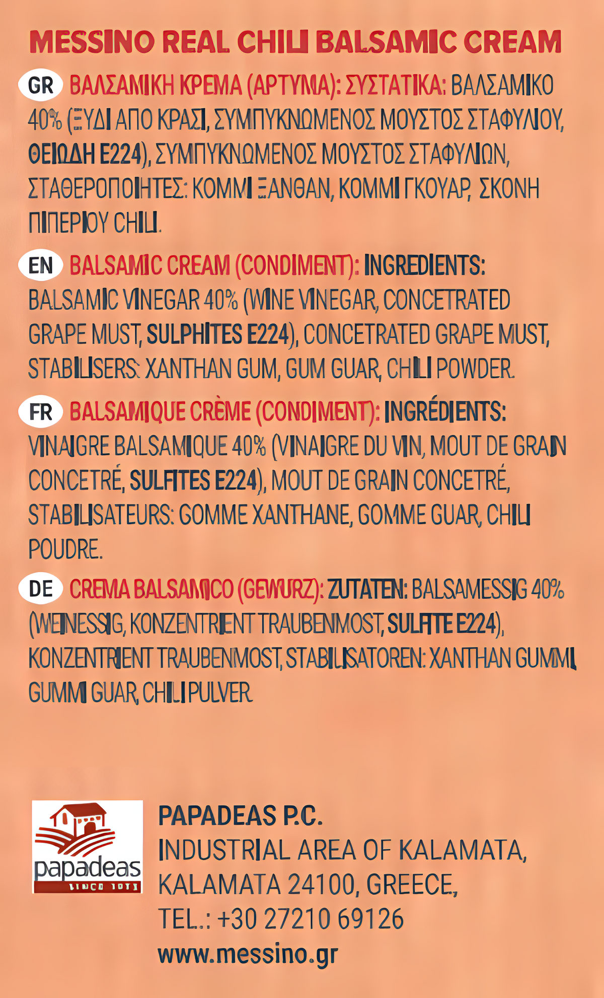 Messino Balsamic Glaze Gourmet Mix: Smoked | Truffle | Chili Balsamic imported from Greece