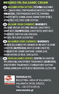 Messino Balsamic Glaze Gourmet Mix: Pomegranate | Honey | Fig Balsamic imported from Greece