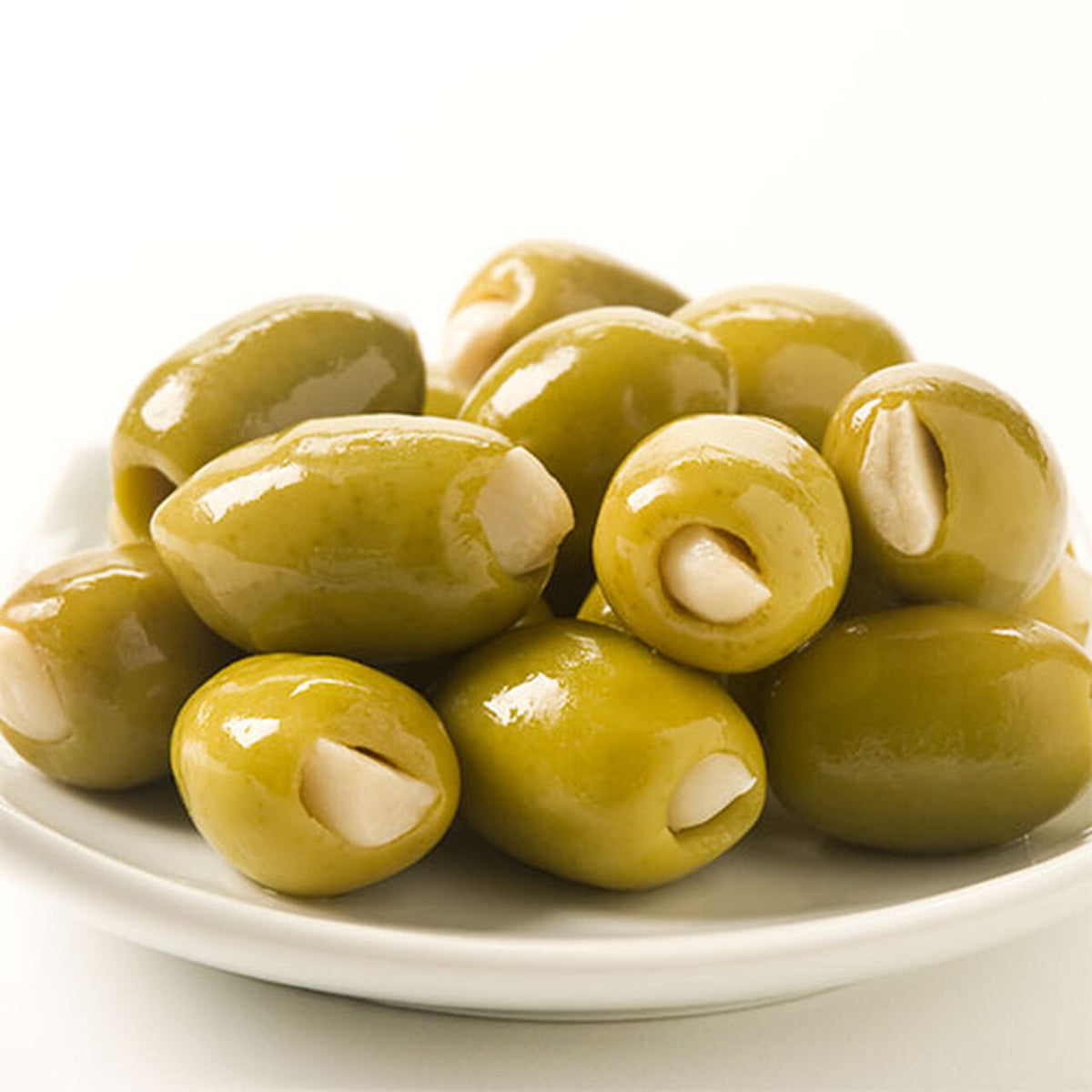 Hermes Dimarakis Estate Green Olives Stuffed with Garlic, 380 g | Greek Whole Olives in Brine, Mediterranean Appetizer