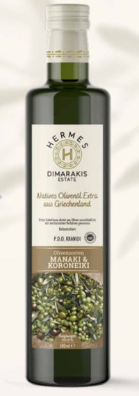 Hermes Dimarakis Extra Virgin Olive Oil, 500 ml | Manaki & Koroneiki Blend, Greek EVOO