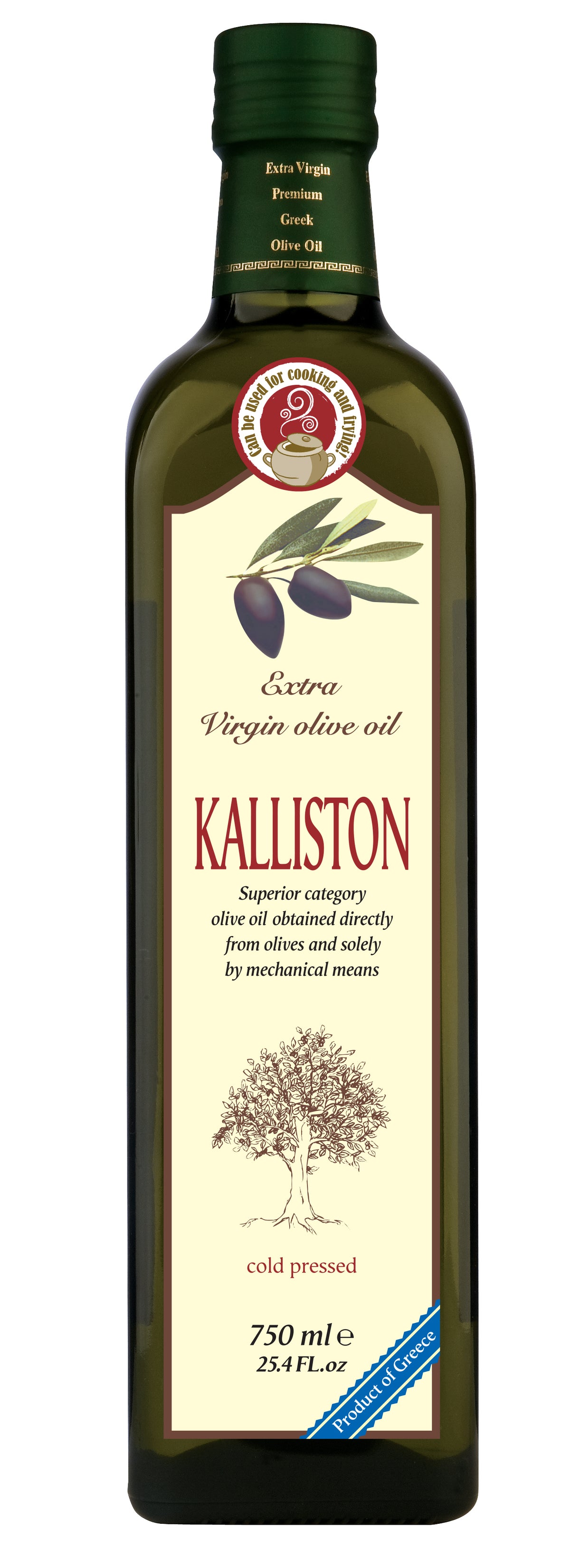Kalliston Cold Pressed Extra Virgin Olive Oil imported from Greece, 500 ml