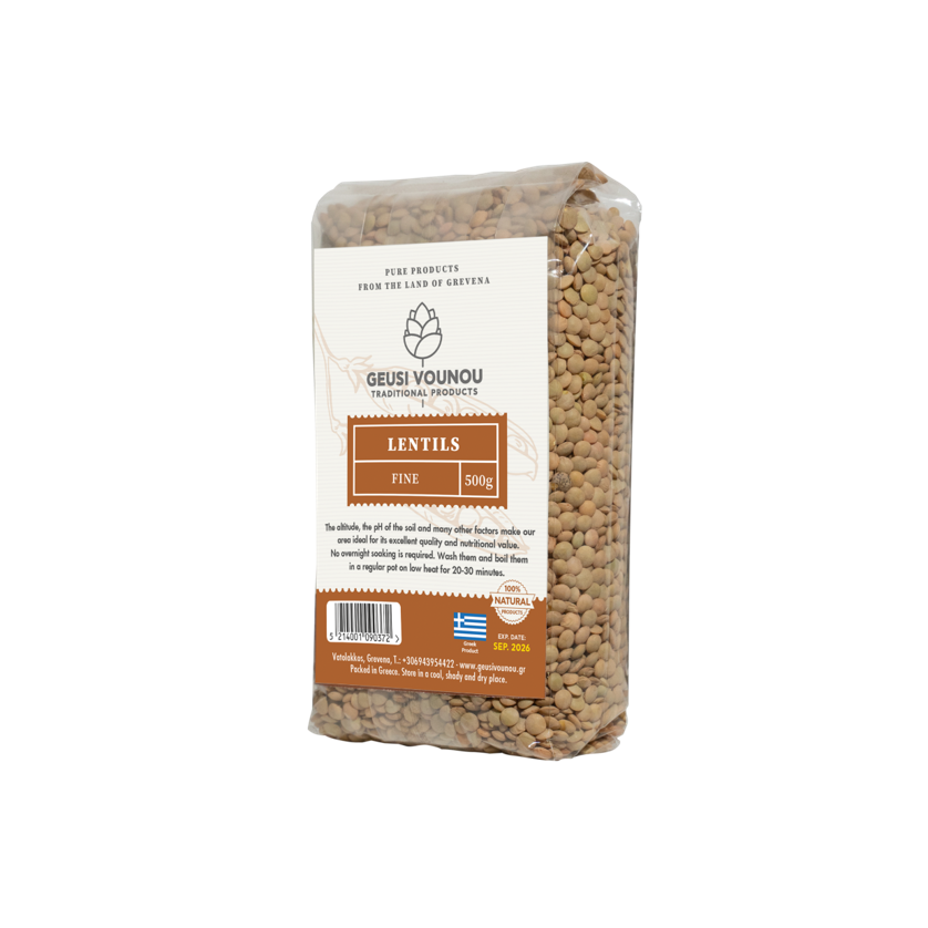 Geusi Vounou Greek Lentils 500g | Premium Mediterranean Legumes, High Protein & Fiber