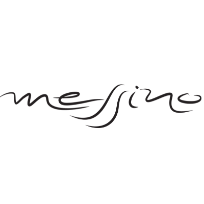 Black cursive text 'Messino' logo on a white background