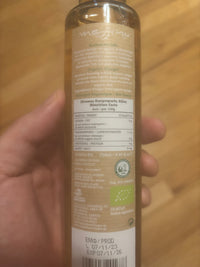 Back label for Messino organic white wine vinegar