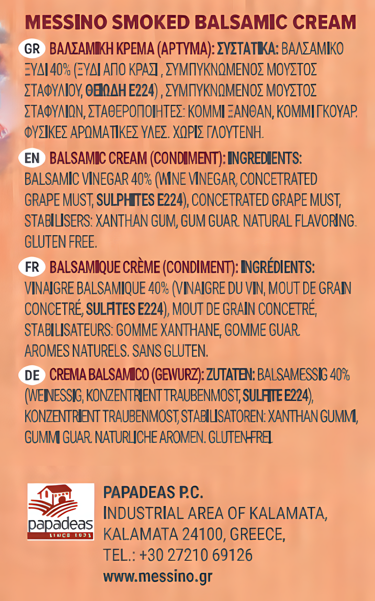 Messino Balsamic Glaze Gourmet Mix: Smoked | Truffle | Chili Balsamic imported from Greece