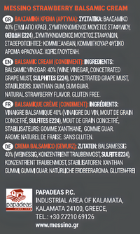 Messino Balsamic Glaze Gourmet Mix: Rose | Apple Cider | Strawberry Balsamic imported from Greece