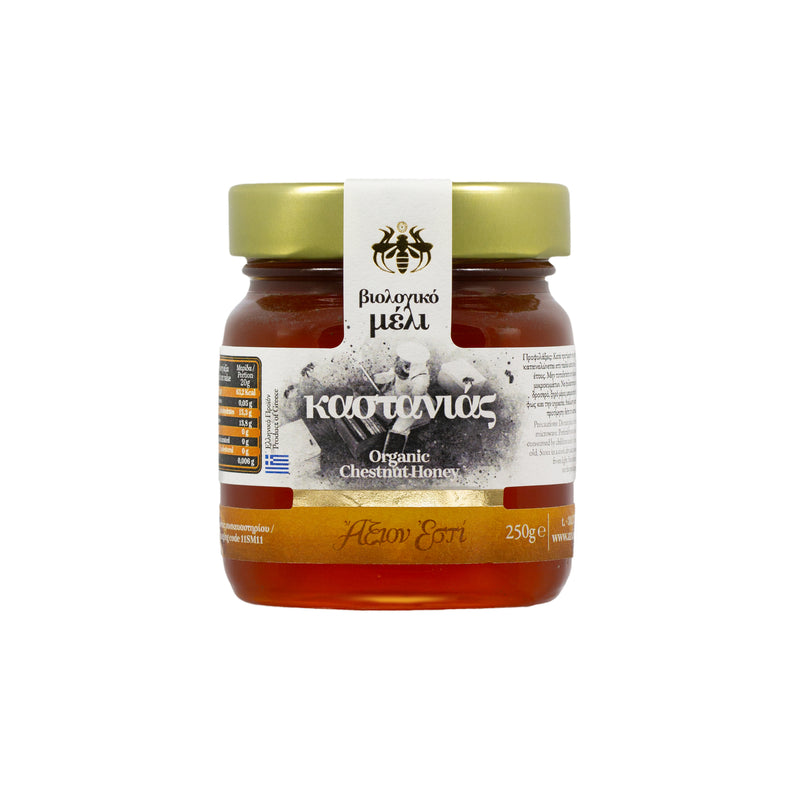 Jar of Axion Esti Organic Chestnut Honey