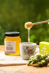 Geusi Vounou Organic Sage Honey, 450g | Greek Sage Honey, Aromatic & Delicately Herbal