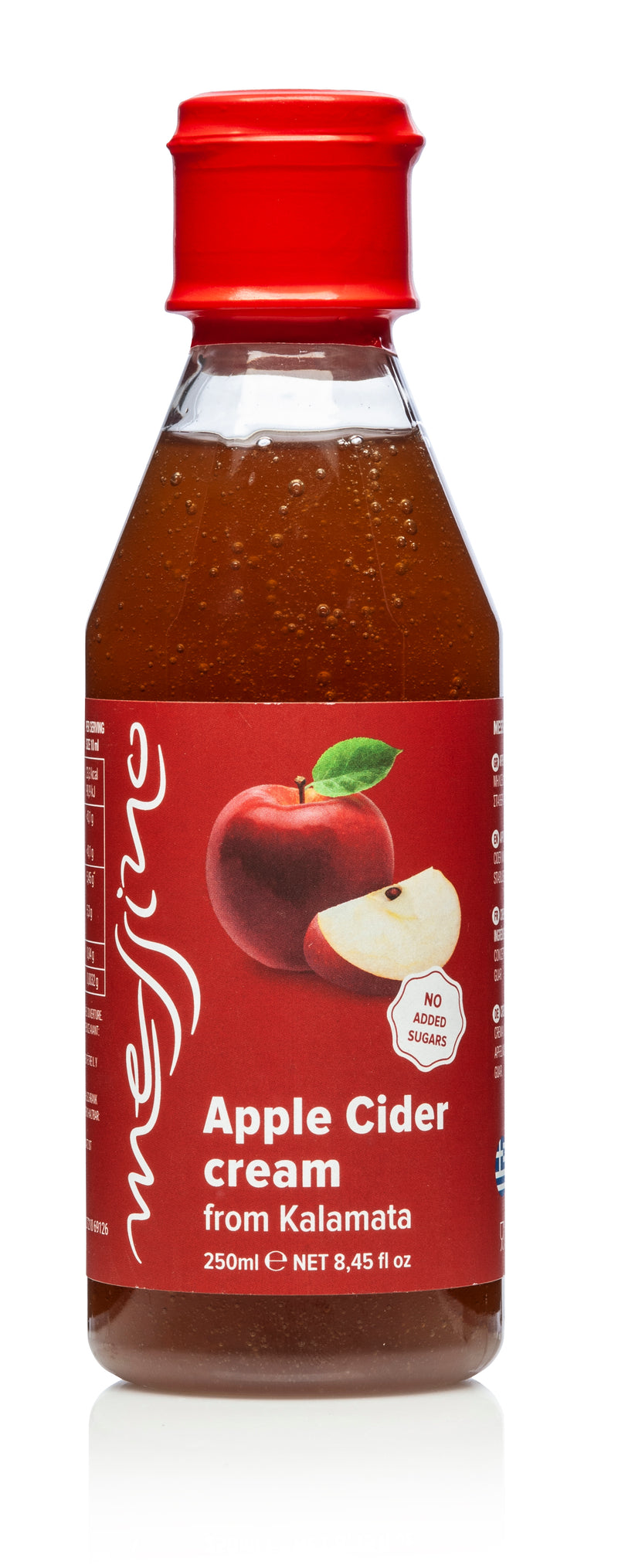 Front label of bottle of Messino Apple Cider vinegar glaze