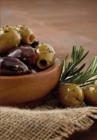 Hermes Dimarakis Estate olive snack in a bowl