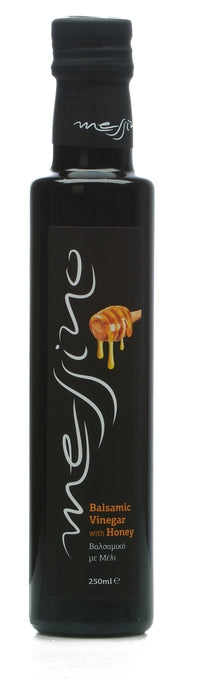 Front label of bottle of Messino Balsamic Vinegar with Honey