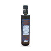 Back of 500 ml Bottle of Oilladi extra virgin olive oil