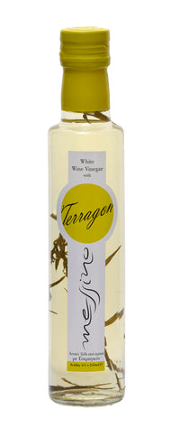 Front label of bottle of Messino White Wine Vinegar with Tarragon