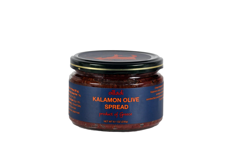Front of Oilladi kalamon olive spread jar