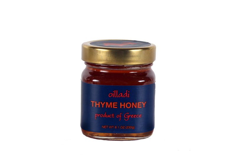 Front of Oilladi thyme honey jar