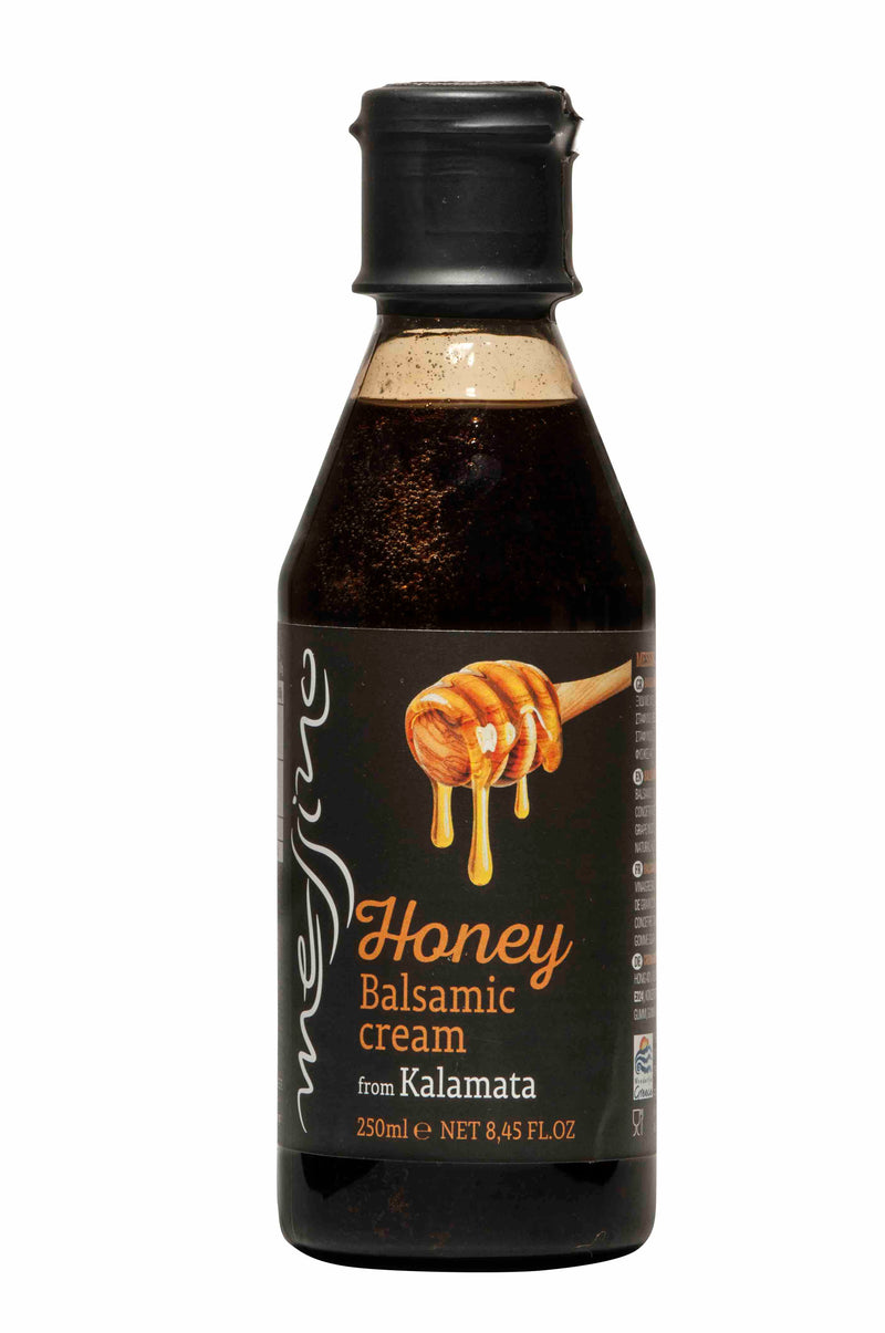 Front label of bottle of Messino Balsamic Glaze with Honey